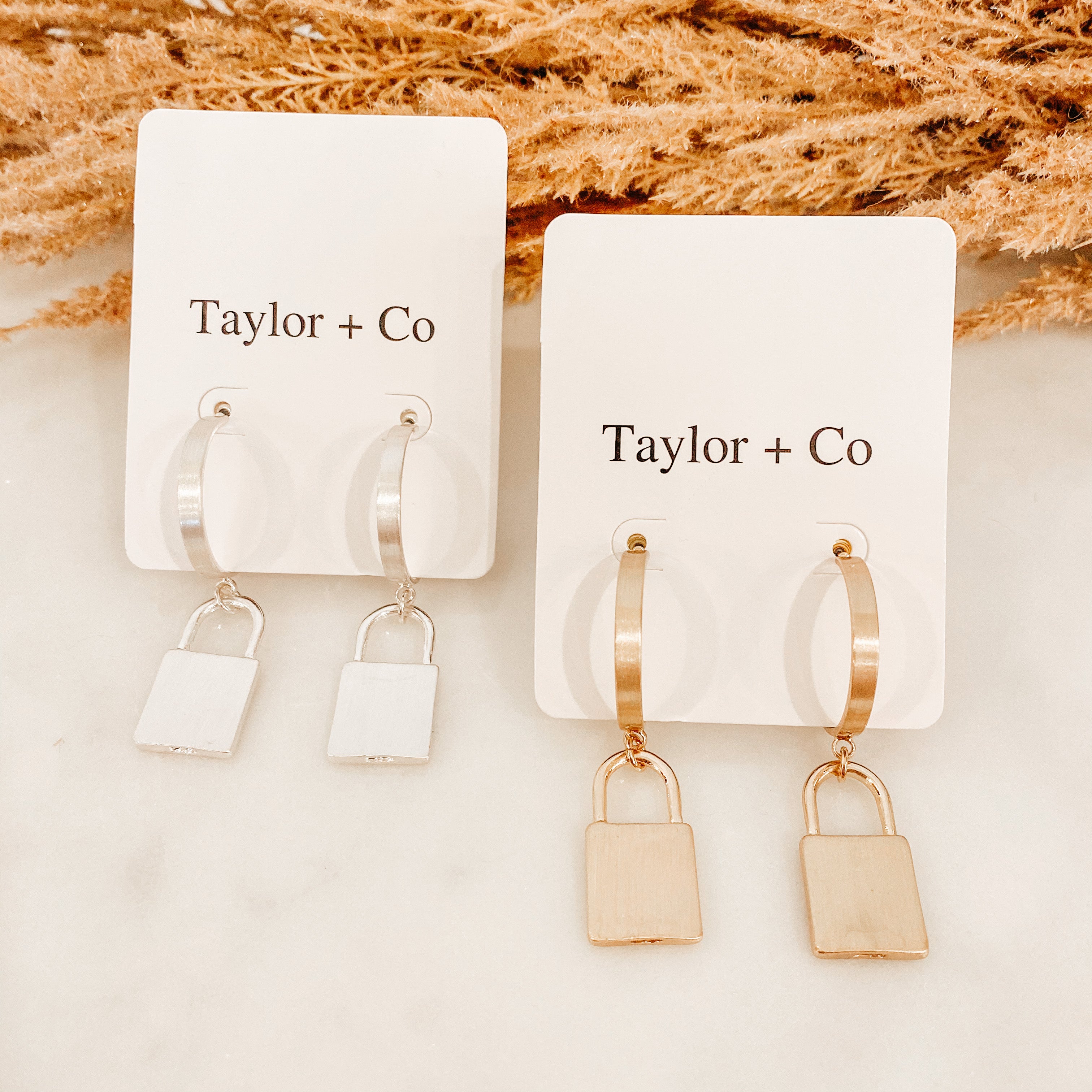 Amber Lock Earrings
