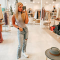 Hi-Rise Crop Straight Jeans